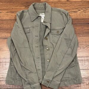 Women’s Jones New York Sport Green Denim Jacket sz: Large lot
